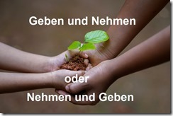 geben und nehmen